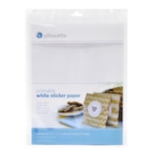 Papel Adesivo Branco para Impressão Silhouette com 8 Folhas Papel Adesivo Branco para Impressão Silhouette com 8 Folhas