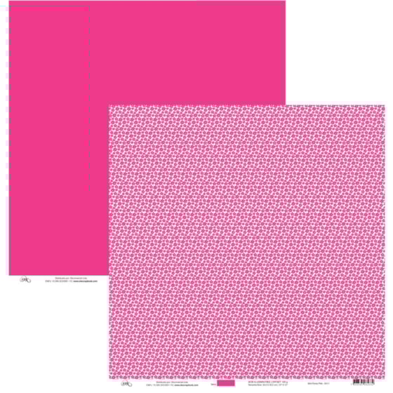Papel Mini Flores Pink 30x30 Papel Mini Flores Pink 30x30