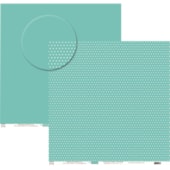 Papel Poa Médio Liso com Bolinha Teal Papel Poa Médio Liso com Bolinha Teal